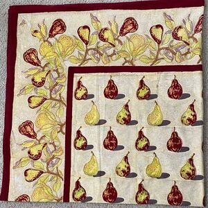 Couleur Nature by Bruno Lamy Orchard Pear Cotton Tablecloth.